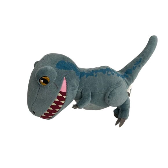 Jurassic World Fallen Kingdom Blue Raptor Plush Stuffed Dinosaur Velociraptor - Picture 1 of 9